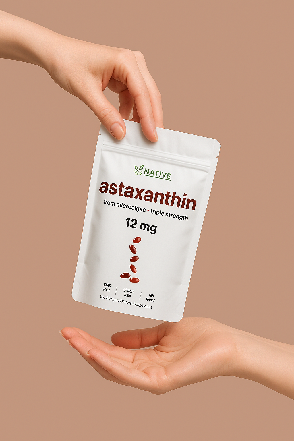 Native Astaxanthin Mini-Tablets 120 Pack | The Anti-Aging Bombshell