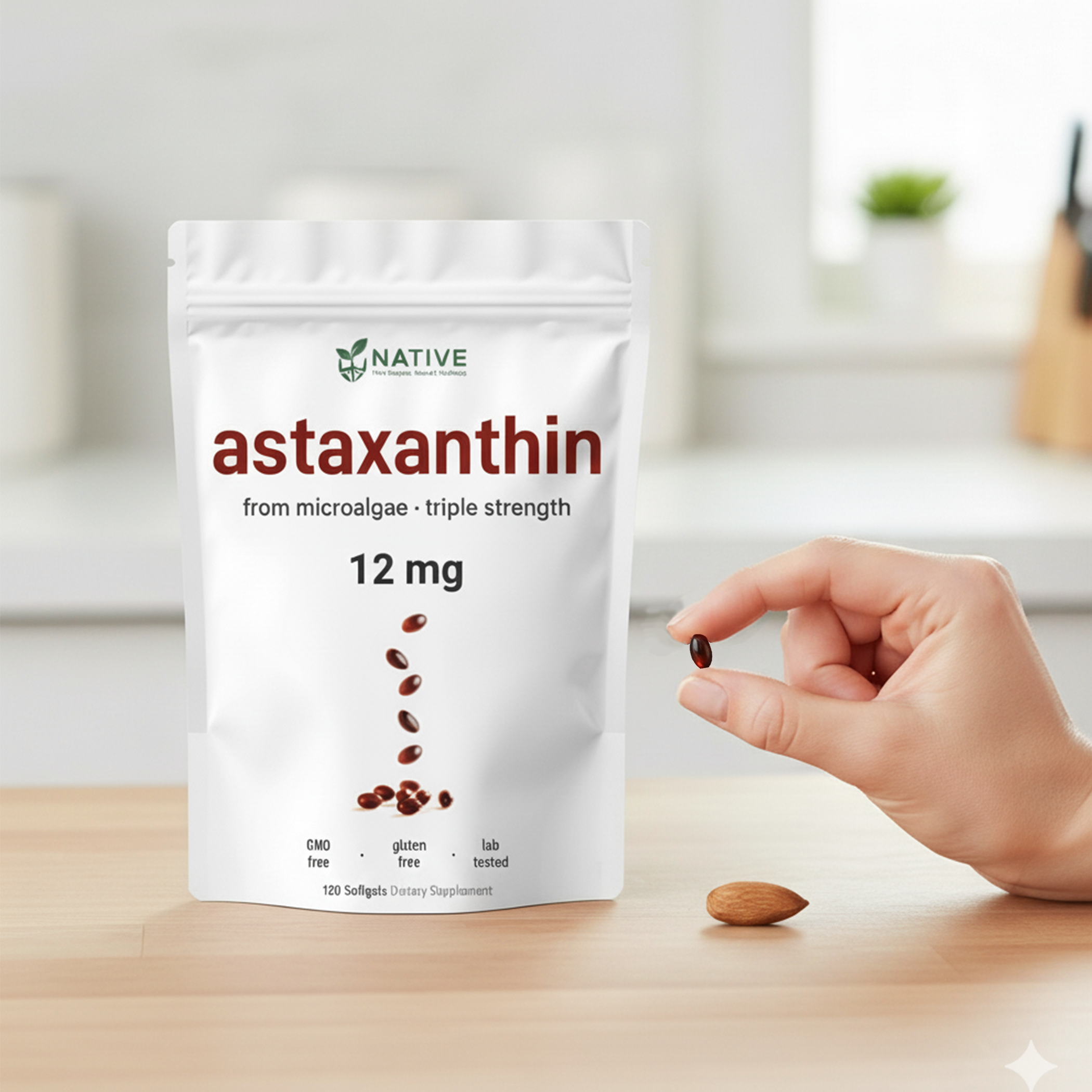 Native Astaxanthin Mini-Tablets 120 Pack | The Anti-Aging Bombshell