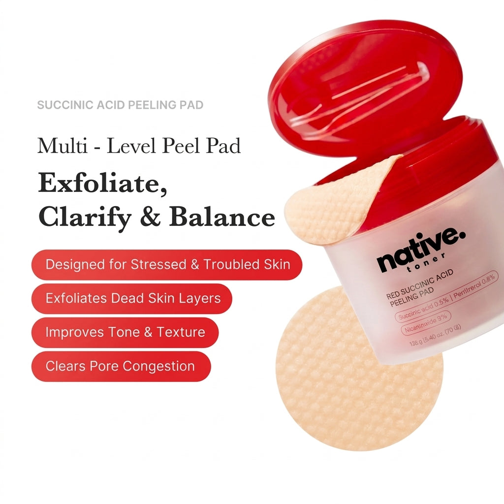Native Red Reset Pads - Exfoliate, Clarify & Balance