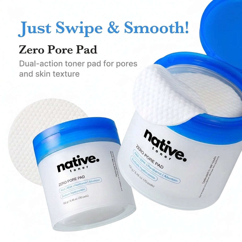Native Zero Pore Pads - Just Swipe & Smooth