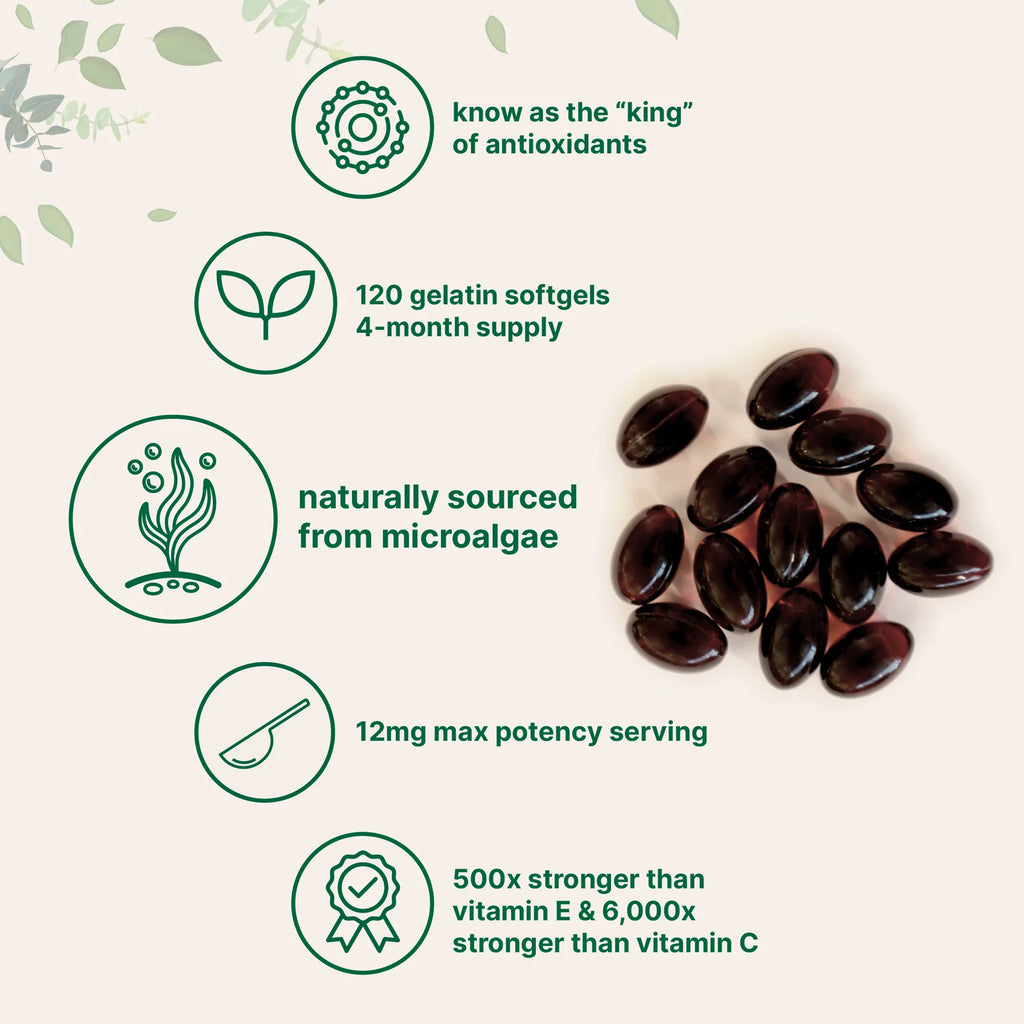 Native Astaxanthin Mini-Tablets 120 Pack | The Anti-Aging Bombshell